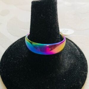 Smooth Rainbow Ring Size 9(19) Gay Pride